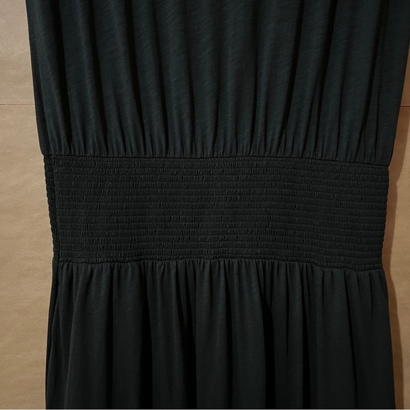 Nation LTD | Evonne Maxi Dress Pima Cotton Tiered Popover Smocked Black Size M - Picture 7 of 13